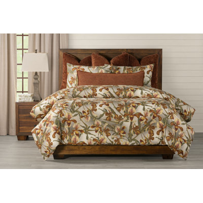 Orchid Floral Print Duvet Cover and Insert Set