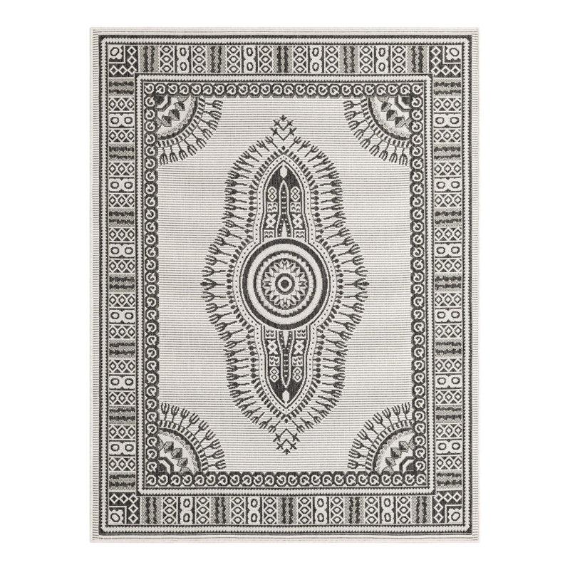 Oriental Indoor / Outdoor Rug, Rectangle 5'1" x 7'1"