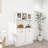 Tall Kitchen Storage Cabinet With 3 Adjustable Shelves, 2 Drawers And 1 Tilt Out Trash Cabinet