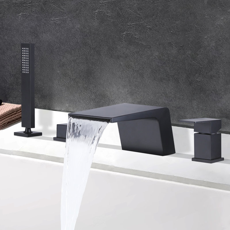 Deck Waterfall Faucet with Diverter