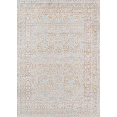 Tapis oriental bleu / crème / beige Vierzon