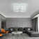 Flausch 8 - Light 60cm Modern Ceiling Light, Dimmable LED Flush Mount with Remote, Rectangle Acrylic Chandelier