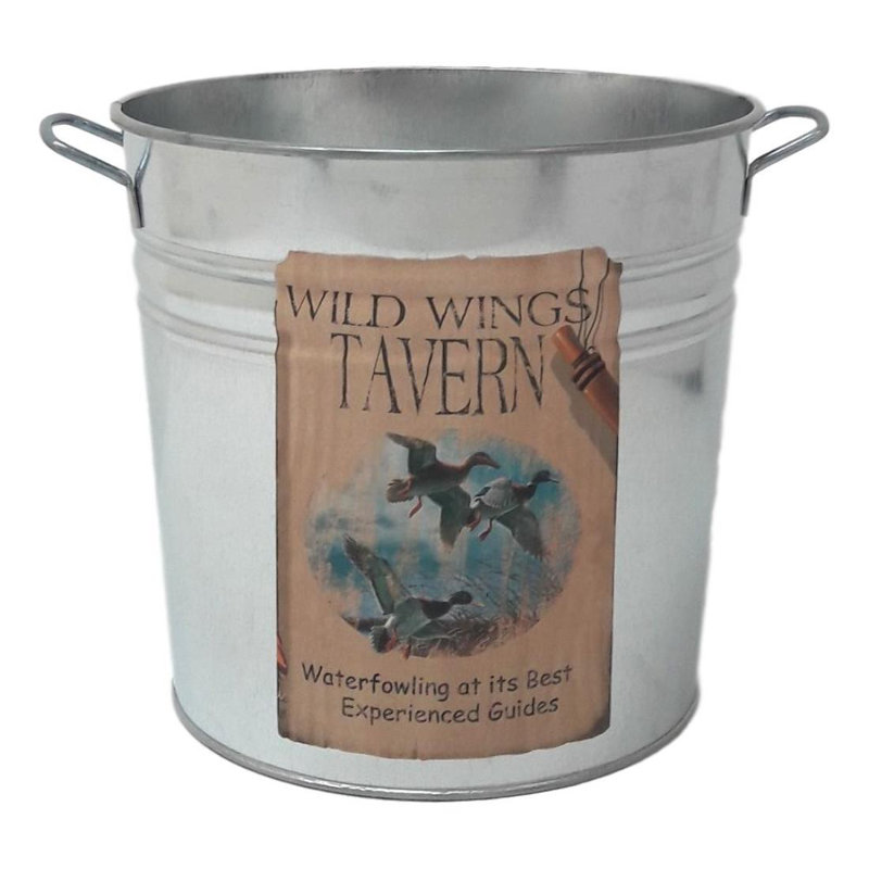 Figgs Metal Pot Planter, Water Blue