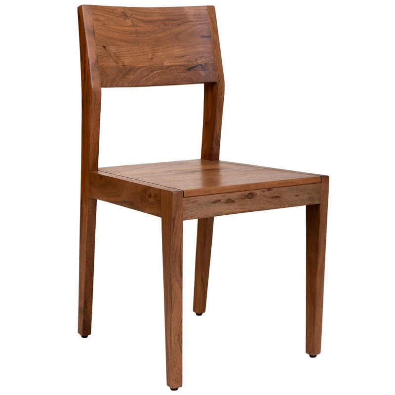 Toolleen 45cm H Solid Wood Side Chair, Walnut