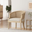 Chaise d'appoint en bois et canne-666501462