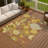 Machine Washable Indoor/Outdoor Emelia ACN2294 Floral Rug-625468537