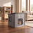 Sloped‑Roof Pet House, Antarctic Gray & Black