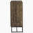 Rustic Oak and Gunmetal 4-Shelf Accent Cabinet-954095046