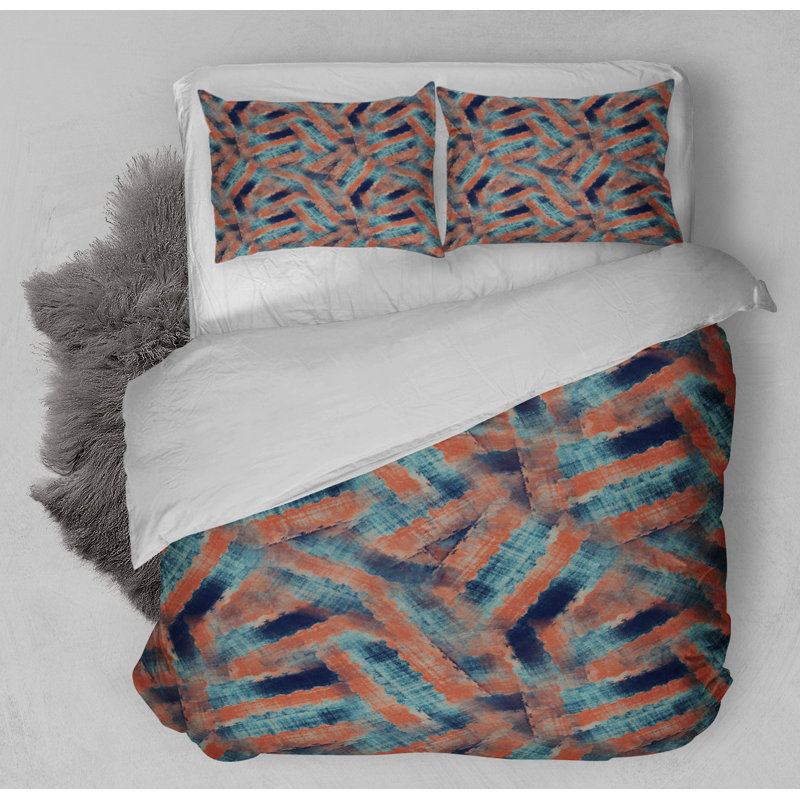 Twill Geometric Shapes Duvet Cover, Twin Duvet Cover + 1 Standard Pillowcase