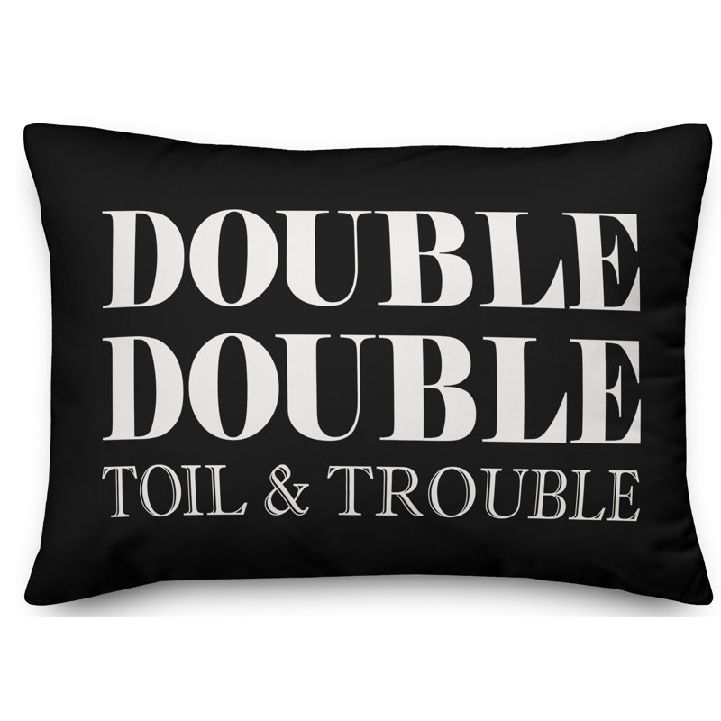  Housse de coussin lombaire Double Toil & Trouble