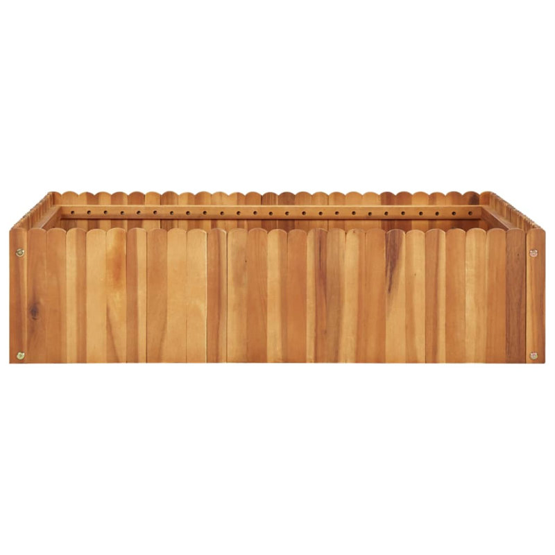 Jardin surélevé Jardin surélevé Jardinière surélevée Boîte en bois d'acacia massif, H 9,8 po x l 39,4 po x P 39,4 po