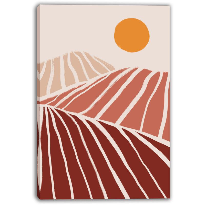 Sunlit Dunes, art abstrait sur toile tendue, H 16 po x l 12 po x P 1 po