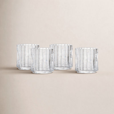 Mahalo Ribbed Double Old Fashioned Glass