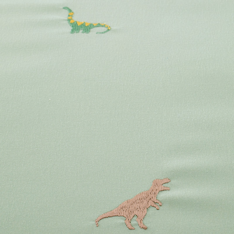 Embroidered Dinosaur Duvet Cover Set, Single - 1 Standard Pillowcase
