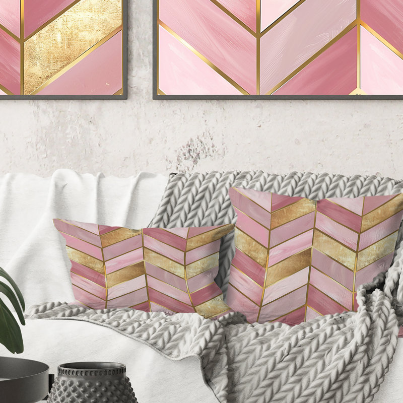 Coussin Chevron, H 18 po x l 18 po