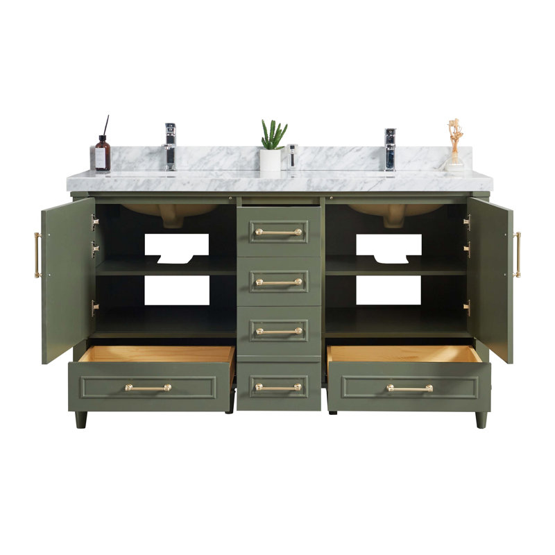 Ensemble de meuble-lavabo double 60 po Flavell