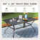 Alyah 6 - Person Metal Patio Dining Set with Rectangular Table