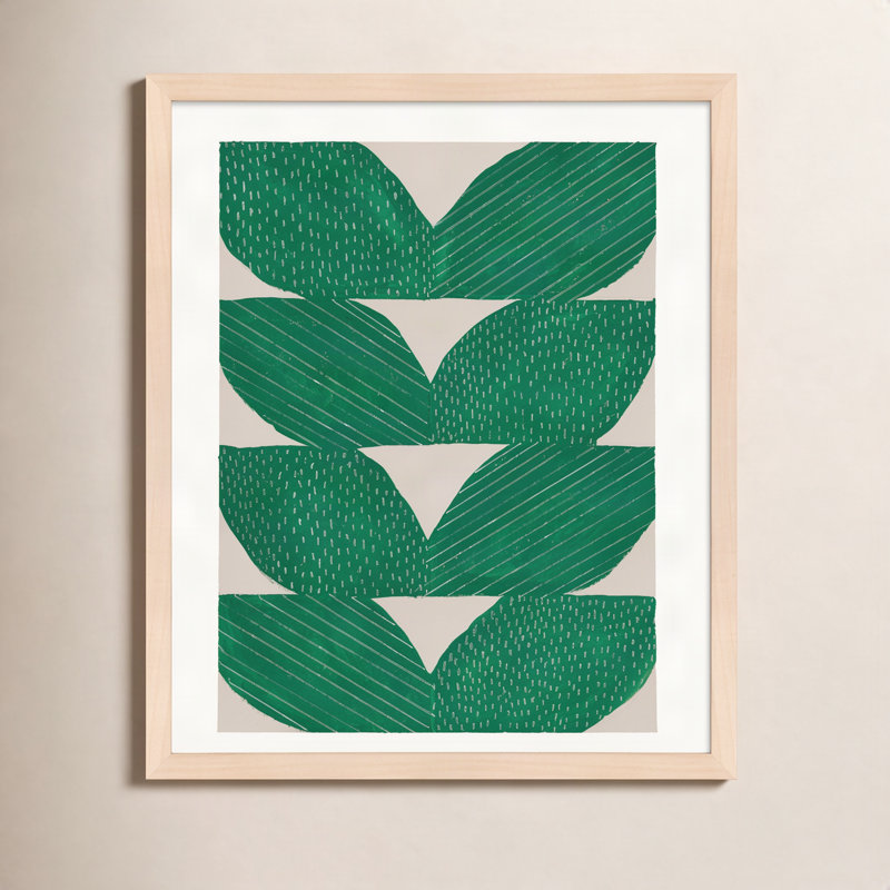 Chevron Painting by Andrea Stokes, 20" H x 16" W, Brown Framed