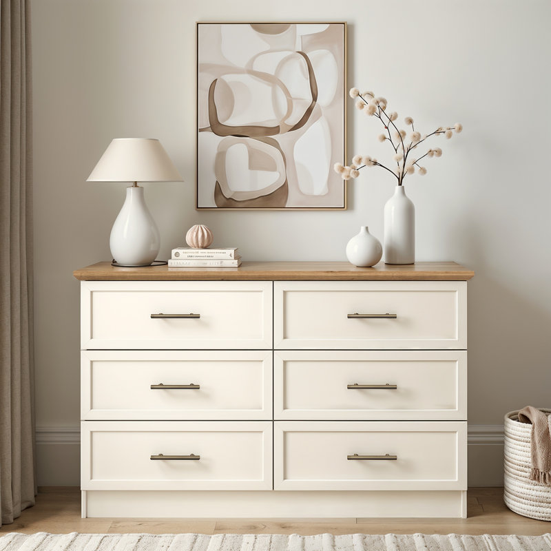 6 Drawer Chest, Ivory