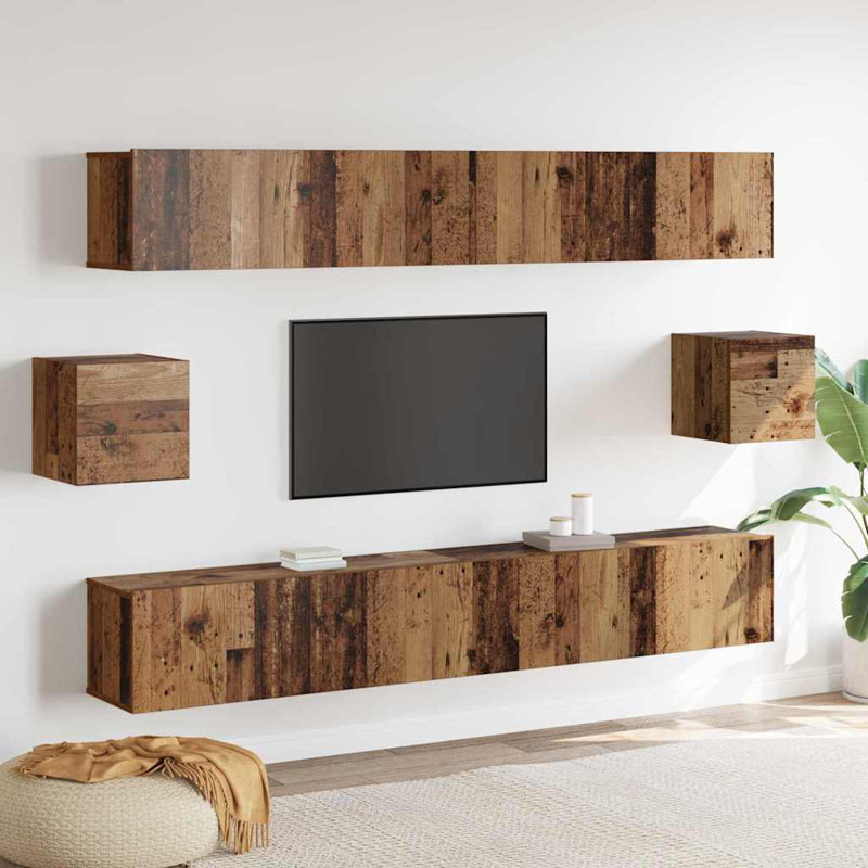 TV Stand for TVs up to 88", 30cm H x 200cm L x 30cm W, Old Wood