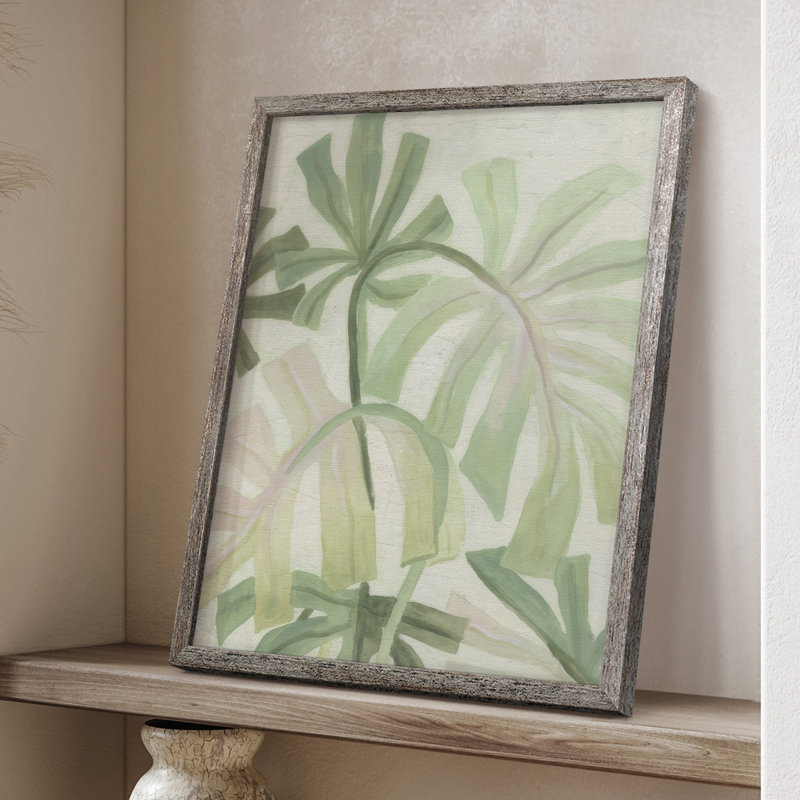 «Intertwined Palms I», reproduction encadrée - bois massif, H 11 po x l 9 po