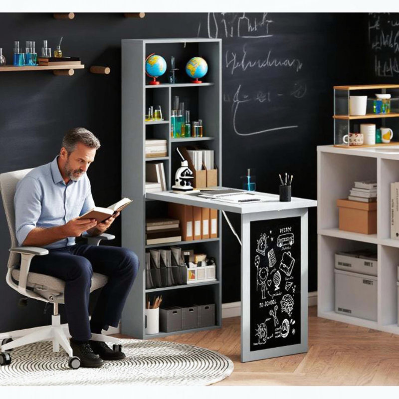 Bureau convertible pliable avec tableau noir