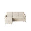 Canapé-lit de 83,5 po, canapé-lit convertible en polyester avec inclinable de rangement et porte-gobelet pour le salon, espaces restreints-634009538