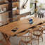 Bureau en bois massif avec tiroirs-1164843465