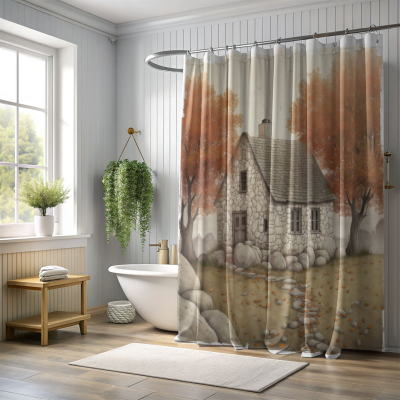 Hermidale Shower Curtain, 74"H x 71"W