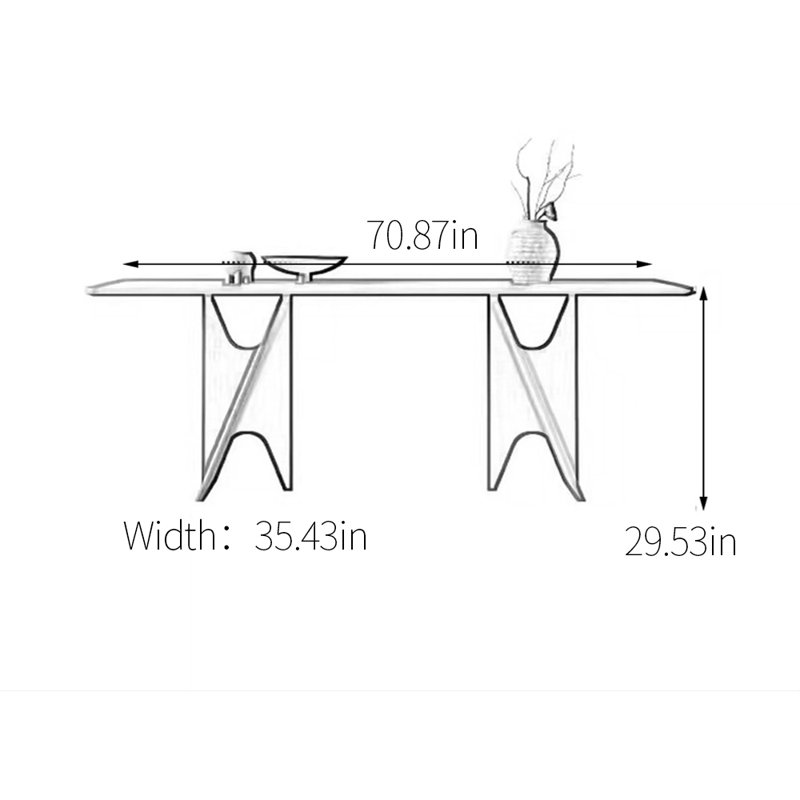 Vasanth, 29.53"H x 70.87"L x 35.43"W, White, Black