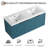 48" Wall Mounted Double Bathroom Vanity with Resin Top-1755773520