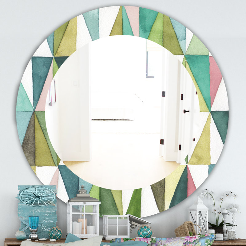 Miroir mural Mixed Geometric III, H 31,5 po x l po