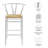Amish Wood Bar Stool In Teak-108891647-108891651