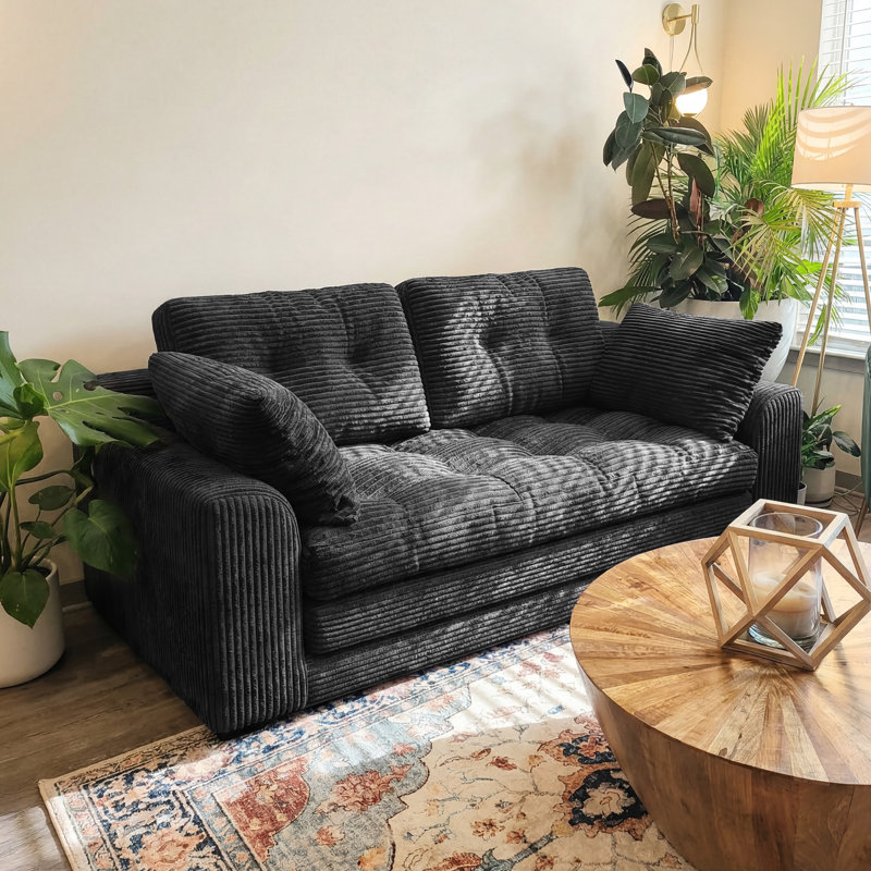 Boneless Convertible Folding Sofa Bed, Sponge Floor Couch with Pillows for Small Space Living Room Bedroom, No-Assembly Required
