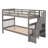Gray Twin Bunk Bed With Practical Storage And Stable Construction For Bedroom Twintwin-621520206