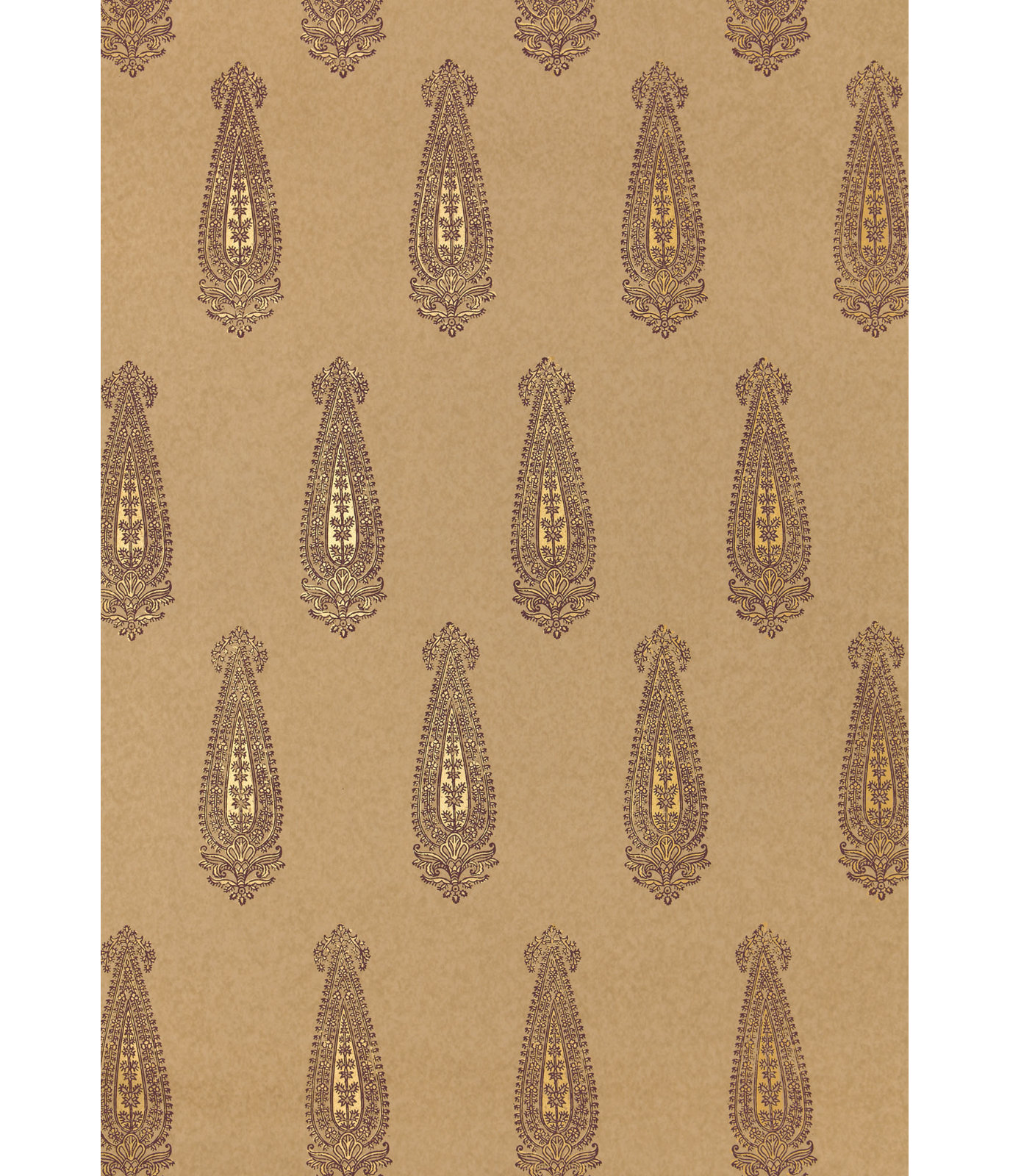 Katara Wallpaper Roll, Aubergine & Gilt
