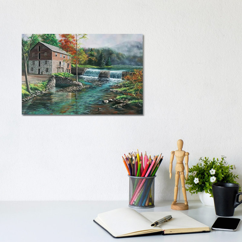 Everhart Mill by Christopher Lyter - Wrapped Canvas Gallery-Wrapped Canvas Giclée, 20.32cm H x 30.48cm W