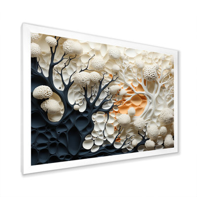 «Abstract Coral Flowers Collage I», reproduction sur toile