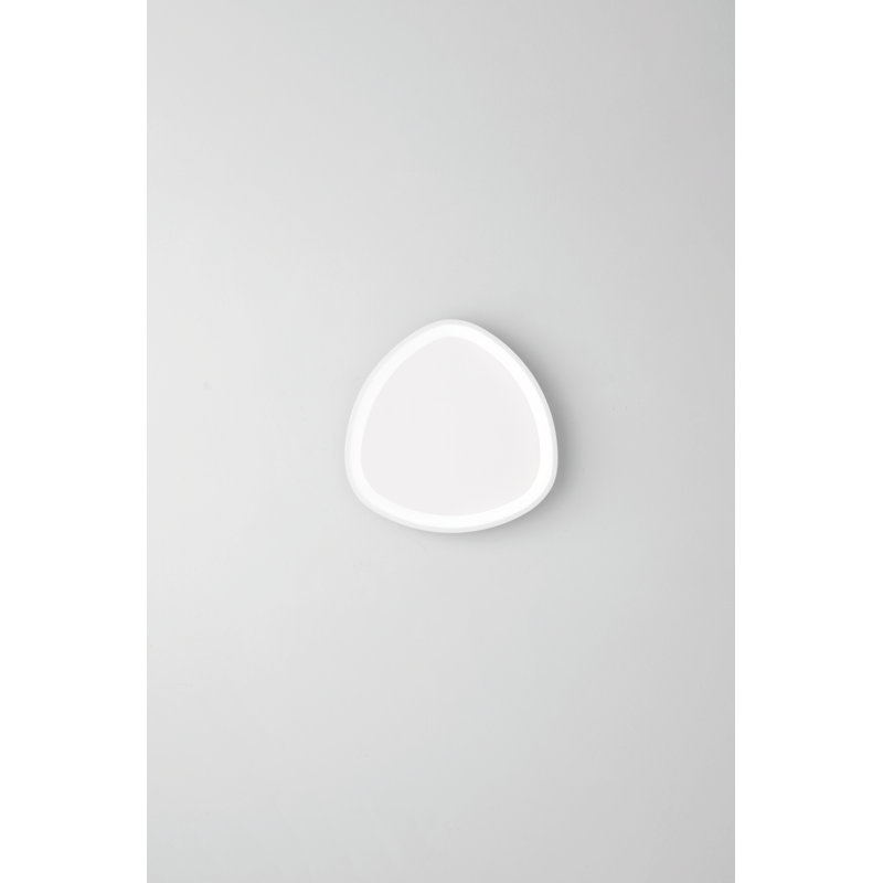 Azella LED Flush Mounted Sconce, White, 45cm H x 45cm W x 7cm D