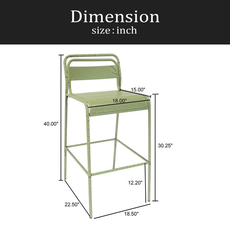Tabouret de bar extérieur (ensemble de 6), Vert