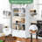 63"H 5-Tier Bookcase – Large Open Display Storage Shelves for Living Room & Home Office White/Walnut