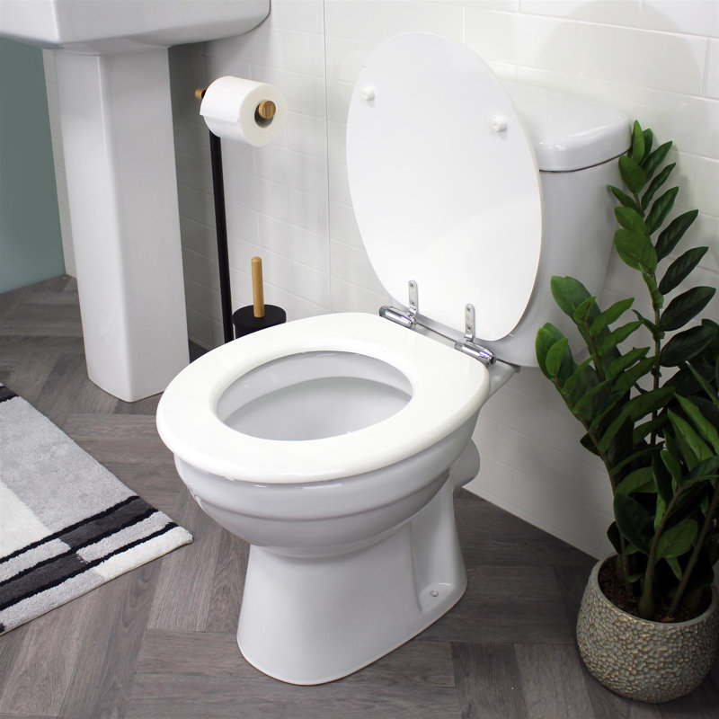 Sellman Soft Close Round Standard Toilet Seat, White