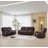 3-Piece Breathable Faux Leather Manual Recliner Living Room Set with Rocking Chair, Storage Console and Cup Holders-1306953511