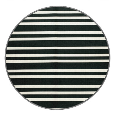 Washable Cypress White Striped Area Rug