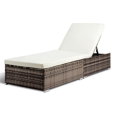 Chakka Outdoor Reclining Chaise Lounge with Cushion by Latitude Run