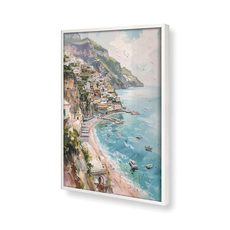 " Coastal Charm " by Azure Artisanal Studio, 25" H x 19" W x 1.25" D, Opaque White