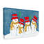 « snow family of 4 », art sur toile-31978119