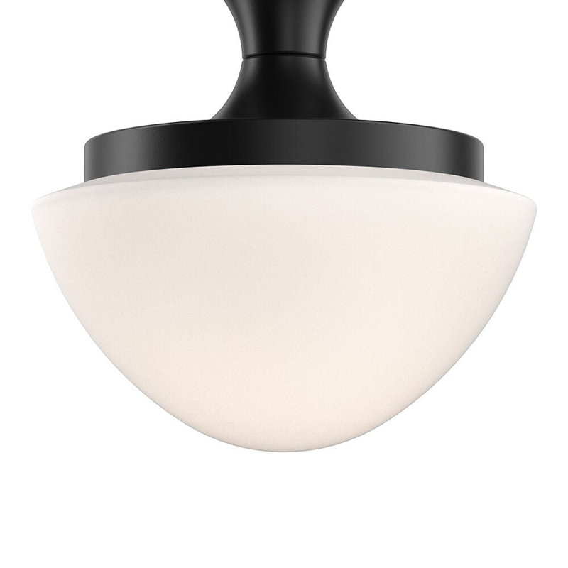 Hinkley Knox Semi-Flush Mount Schoolhouse Style Ceiling Light, Black