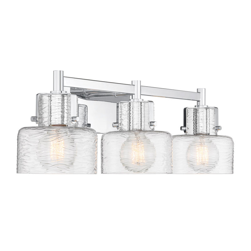Éclairage pour salle de bain 3 lumières Savoy House Dover en chrome, H 8,25 po x l 25 po x P 6 po, Chrome chrome, 3 lumières