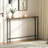 47.2" Narrow Console Table, Skinny Entryway Table, Rustic Brown With Black Metal Frame, Modern Industrial Sofa Table For Living Room, Entryway, Foyer, Corridor, Office